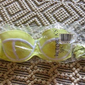 Victoria’s Secret New Colorblock Neon bandeau bikini top, 36C